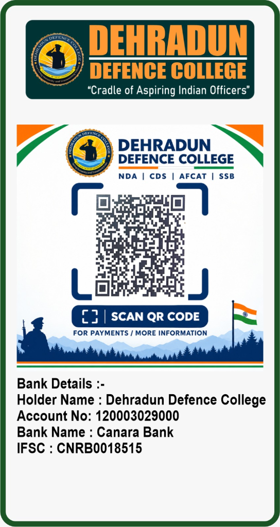 Dehradun Defence College Official Payment Standee QR Code