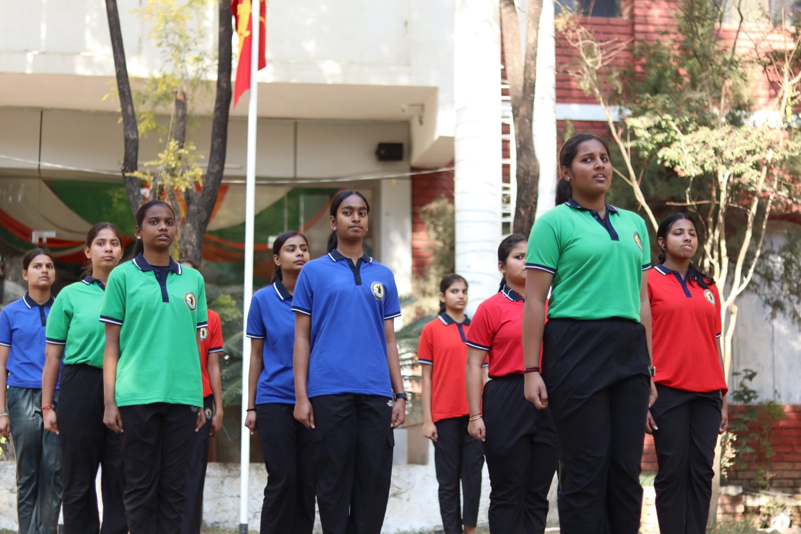 Dedicated NDA Girls Wing Cadets Morning Drill in Uniform