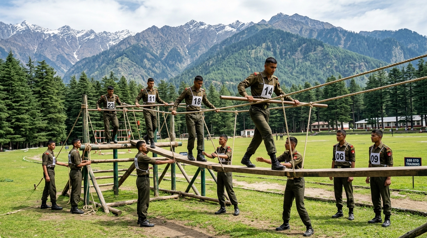 SSB GTO Obstacle Ground Training — Burma Bridge, Commando Walk & PGT